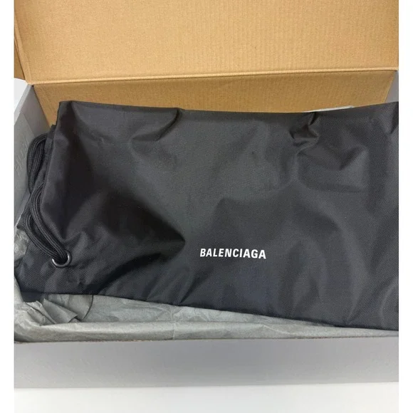 Balenciaga Paris High Top Sneaker Black Leather Size 7 US 40 EU - Picture 6 of 7